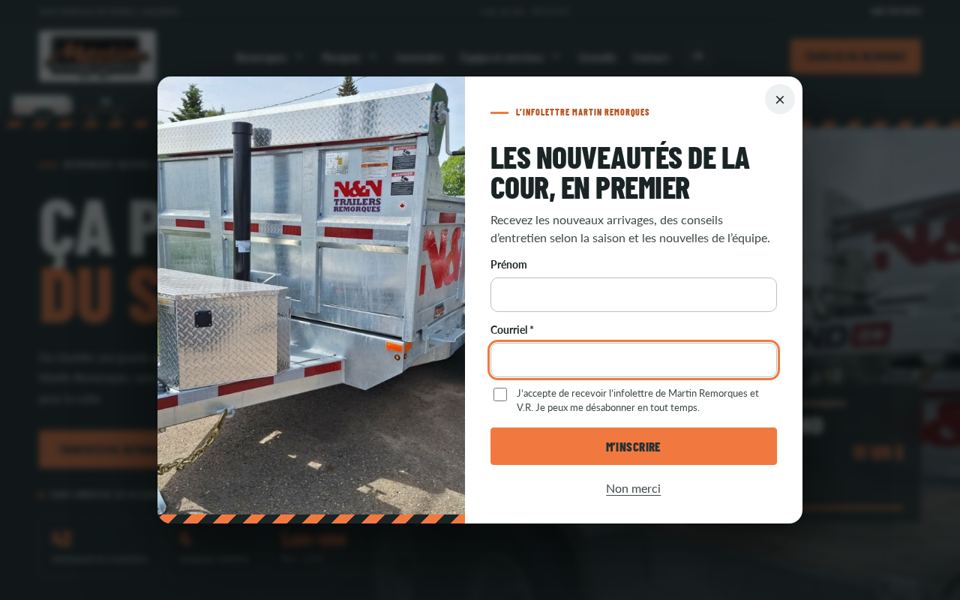 La fenêtre d’inscription à l’infolettre